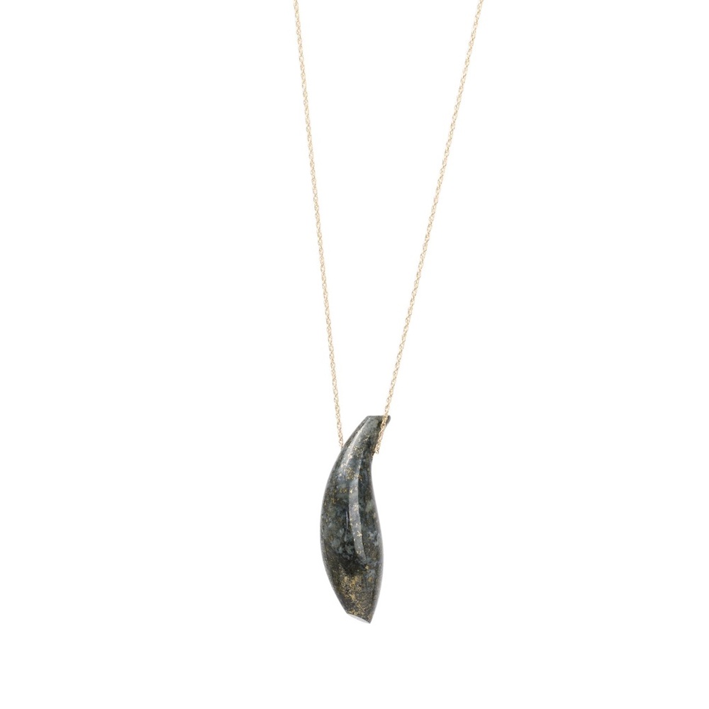 RARE Tiffany & Co. Frank Gehry Jade Fish Pendant 18k gold